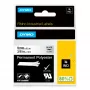 Etiquetas DYMO Rhino Industrial de poliéster permanente | 9 mm x 5,5 m | Impressão preta sobre transparente | Autoadesivas | para impressoras de etiquetas LabelManager e Rhino
