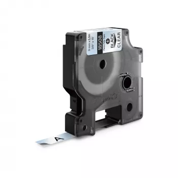 Etiquetas DYMO Rhino Industrial de poliéster permanente | 9 mm x 5,5 m | Impressão preta sobre transparente | Autoadesivas | para impressoras de etiquetas LabelManager e Rhino
