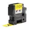 Etiquetas DYMO Rhino Industrial de nylon flexível | 24 mm x 3,5 m | Preto sobre amarelo | Autoadesivas | para etiquetadoras Rhino e LabelManager
