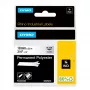 Etiquetas DYMO Rhino Industrial de poliéster permanente | 19 mm x 5,5 m | Impressão preta sobre transparente | Autoadesivas | para impressoras de etiquetas LabelManager e Rhino