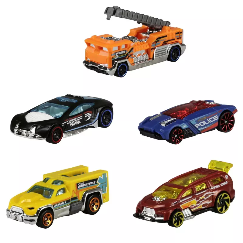 Hot Wheels Pack de 5 sortido, conjunto de veículos, 3 ano(s), várias cores