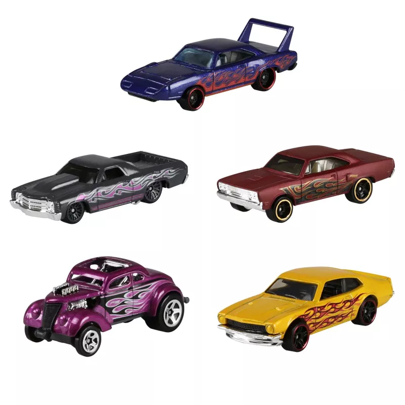 Hot Wheels Pack de 5 sortido, conjunto de veículos, 3 ano(s), várias cores