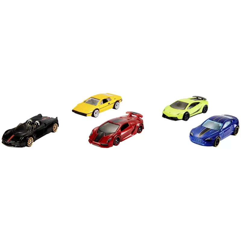 Hot Wheels Pack de 5 sortido, conjunto de veículos, 3 ano(s), várias cores