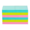 Notas adesivas 3M 622-12SS-MIA quadradas azul, rosa, amarelo autoadesivas