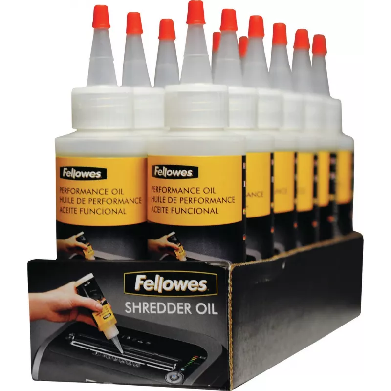 Fellowes Óleo para destruidora de documentos 120 ml, óleo lubrificante, 0,12 L, Multicolor, 44,5 mm, 44,5 mm, 161,9 mm