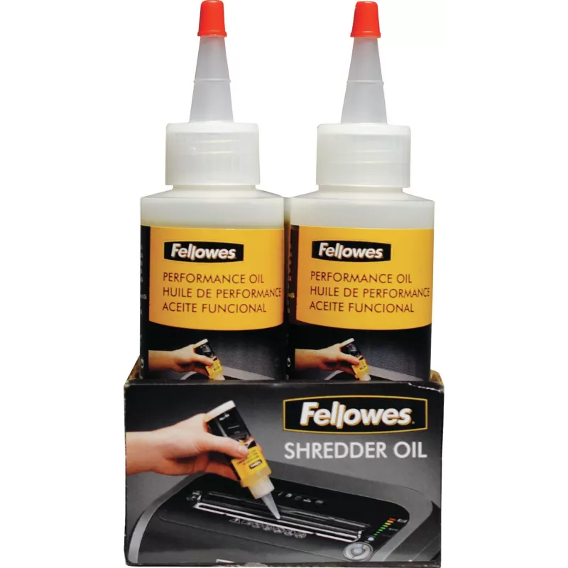 Fellowes Óleo para destruidora de documentos 120 ml, óleo lubrificante, 0,12 L, Multicolor, 44,5 mm, 44,5 mm, 161,9 mm