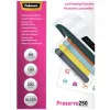 Fellowes A4 Glossy 250 Micron Películas de plastificação – pack de 100, Brilhante, Transparente, A4, 0,25 mm, 210 mm, 1 mm
