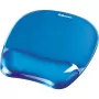 Fellowes Tapete de rato com apoio de pulso - Tapete de rato Crystals Gel com base de borracha antiderrapante - Tapete de rato ergonómico para computador, portátil, escritório em casa – Compatível com ratos laser e óticos – Azul