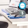 Fellowes Tapete de rato com apoio de pulso - Tapete de rato Crystals Gel com base de borracha antiderrapante - Tapete de rato ergonómico para computador, portátil, escritório em casa – Compatível com ratos laser e óticos – Azul
