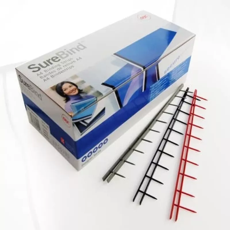 GBC SureBind® Lombadas de encadernação A4 50 mm, Branco, 500 folhas, Acrilonitrilo-Butadieno-Estireno (ABS), A4, 297 mm, 100 unid.
