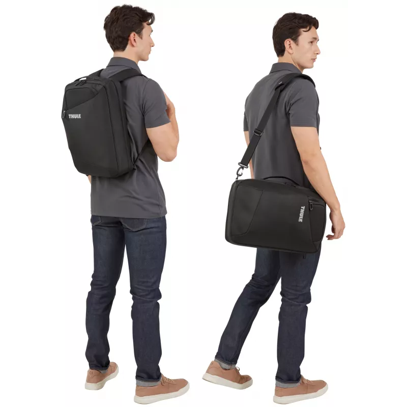 Thule Accent Convertible 17L mochila – preta, volume de 17 L, opções de transporte convertíveis