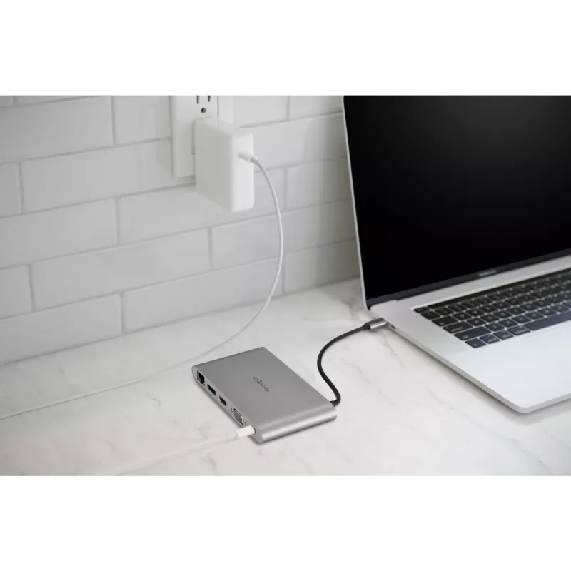 Kensington UH1440P dock móvel USB-C 5Gbps vídeo duplo sem drivers – 85W Pass-Through Power – DP/HDMI/VGA