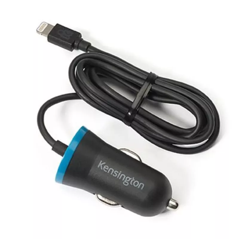 Kensington PowerBolt™ 2.4 carregador de automóvel – Preto, automóvel, isqueiro, 1 m, Preto