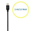 Kensington PowerBolt™ 2.4 carregador de automóvel – Preto, automóvel, isqueiro, 1 m, Preto