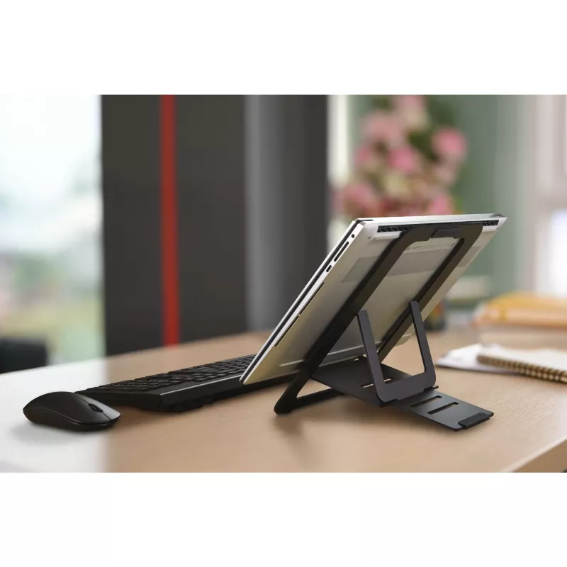Kensington EQ suporte para portátil ajustável em alumínio, suporte para portátil, Preto, Alumínio, 25,4 cm (10