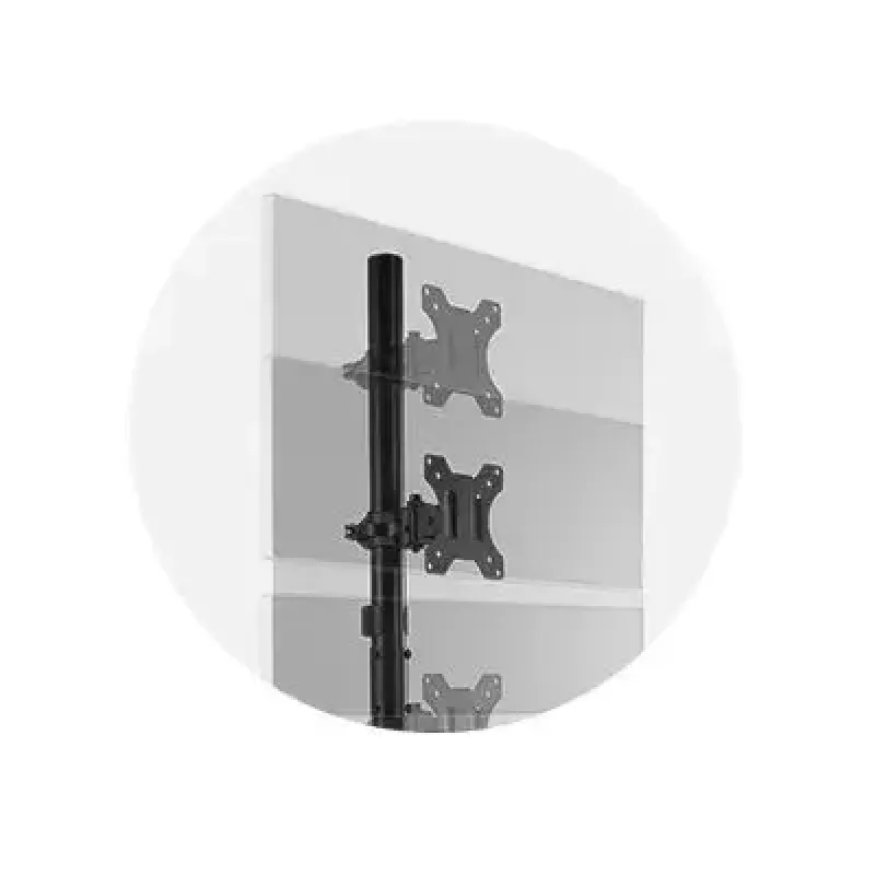 Kensington braço de monitor duplo vertical empilhado com fixação por grampo capacidade 9 kg