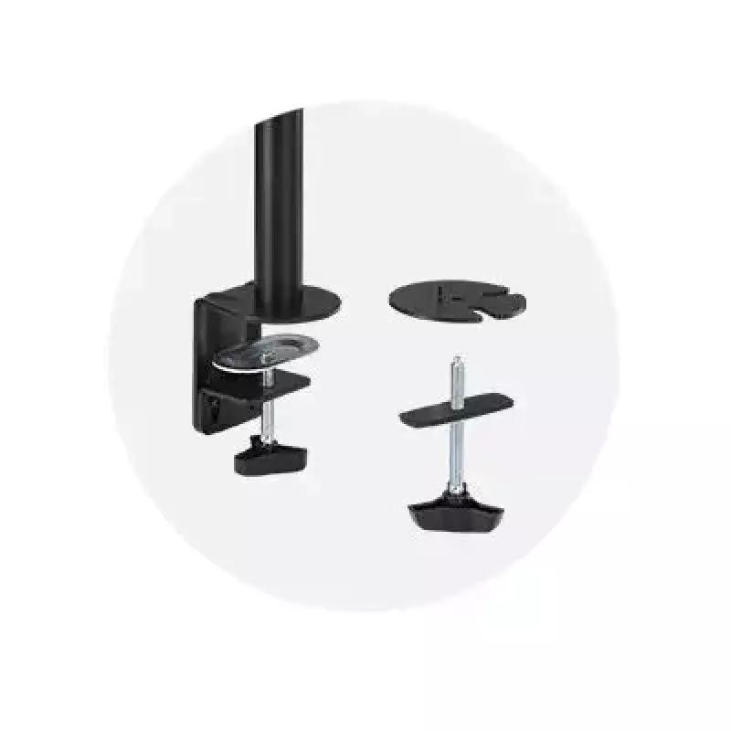 Kensington braço de monitor duplo vertical empilhado com fixação por grampo capacidade 9 kg