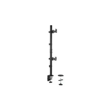 Kensington braço de monitor duplo vertical empilhado com fixação por grampo capacidade 9 kg