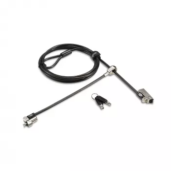 Cadeado de cabeça dupla Kensington slim NanoSaver 2.0, Kensington, chave, aço carbono, prateado, preto