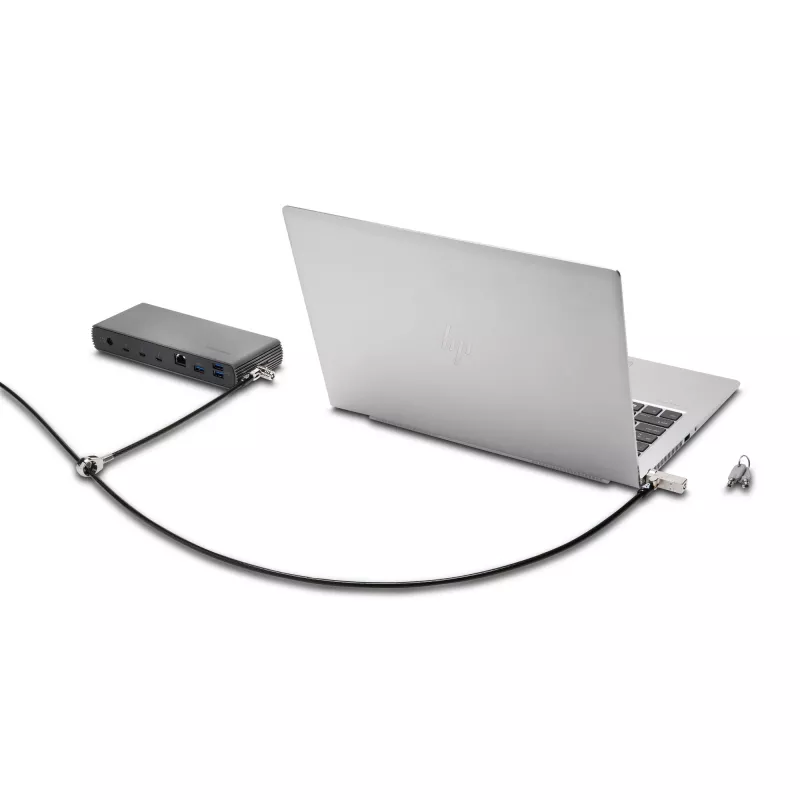 Cadeado de cabeça dupla Kensington slim NanoSaver 2.0, Kensington, chave, aço carbono, prateado, preto