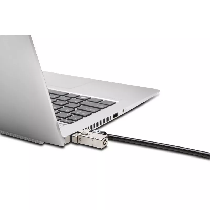 Cadeado de cabeça dupla Kensington slim NanoSaver 2.0, Kensington, chave, aço carbono, prateado, preto