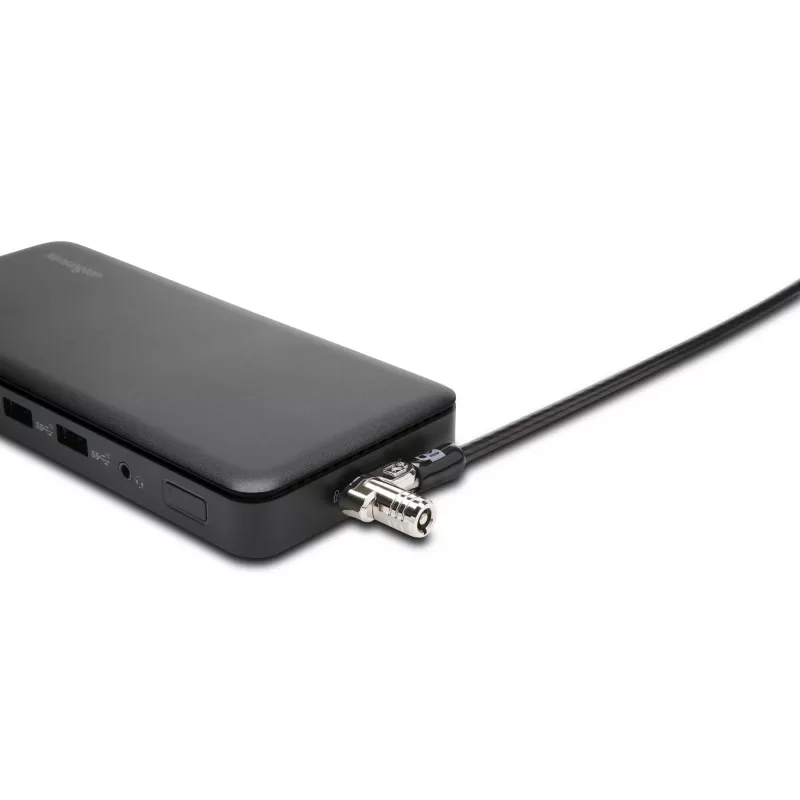 Cadeado de cabeça dupla Kensington slim NanoSaver 2.0, Kensington, chave, aço carbono, prateado, preto