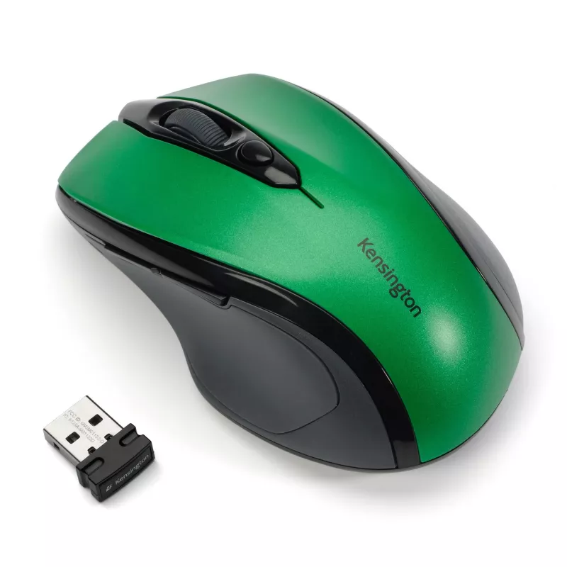 Rato Kensington Pro Fit tamanho médio sem fios - verde esmeralda