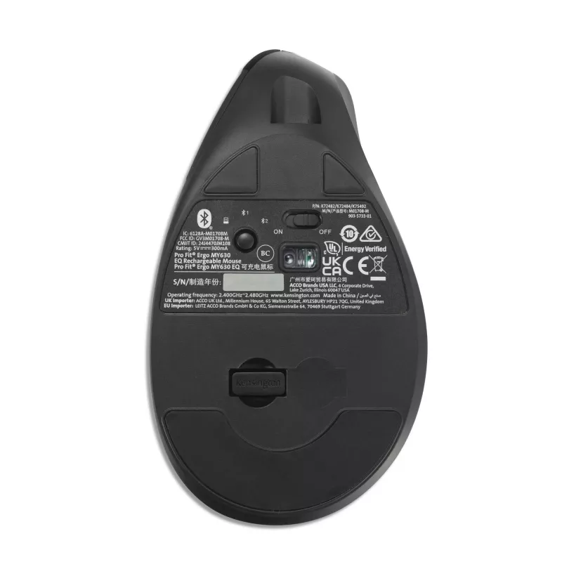 Rato Kensington Pro Fit Ergo MY630 EQ RF sem fios Bluetooth USB Type-A