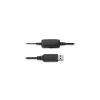 Headset mono USB Kensington com controlos em linha, com fio, escritório/call center, headset, preto