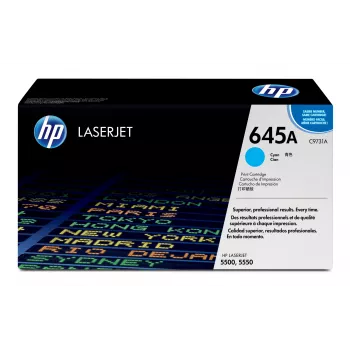 HP 645A Ciano Original LaserJet Cartucho de toner, 12000 páginas, Ciano, 1 unid.