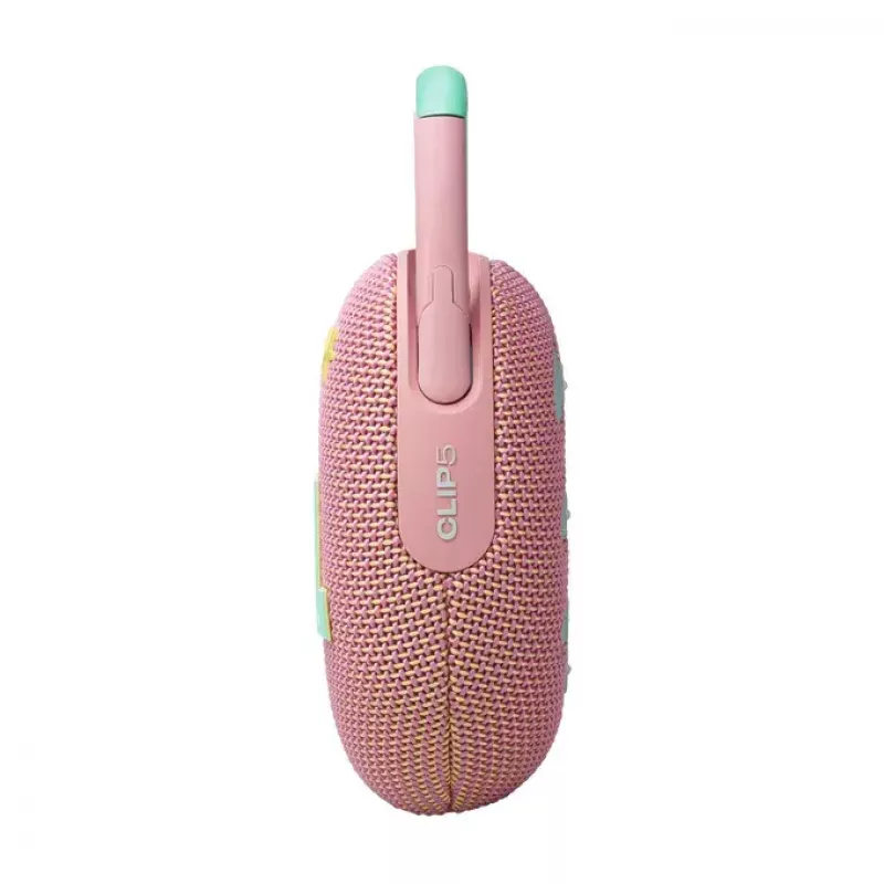 JBL Clip 5 coluna Bluetooth portátil, rosa
