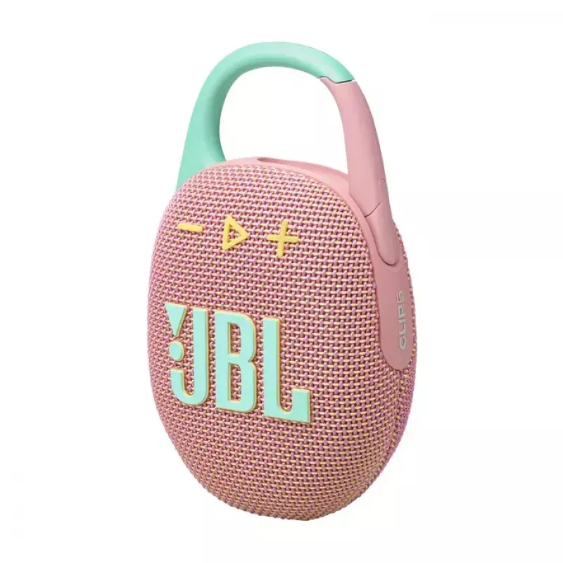 JBL Clip 5 coluna Bluetooth portátil, rosa