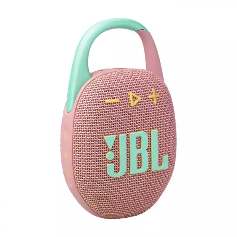 JBL Clip 5 coluna Bluetooth portátil, rosa