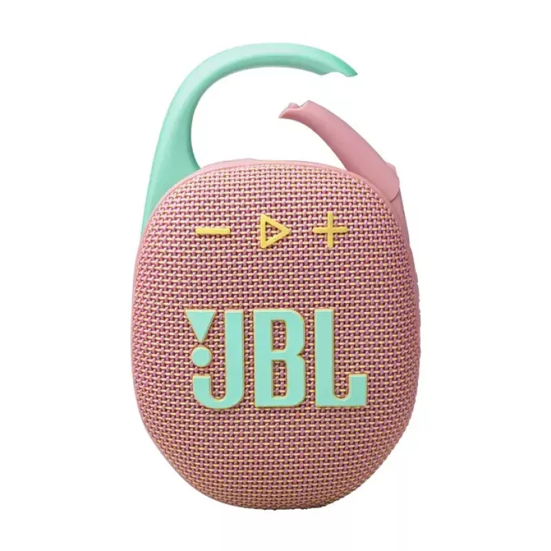 JBL Clip 5 coluna Bluetooth portátil, rosa