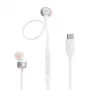 Headset JBL Tune 310C com fios in-ear para chamadas/música USB Type-C branco