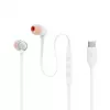 Headset JBL Tune 310C com fios in-ear para chamadas/música USB Type-C branco