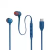 Headset USB JBL Tune 310C com fios in-ear para chamadas/música USB Type-C azul