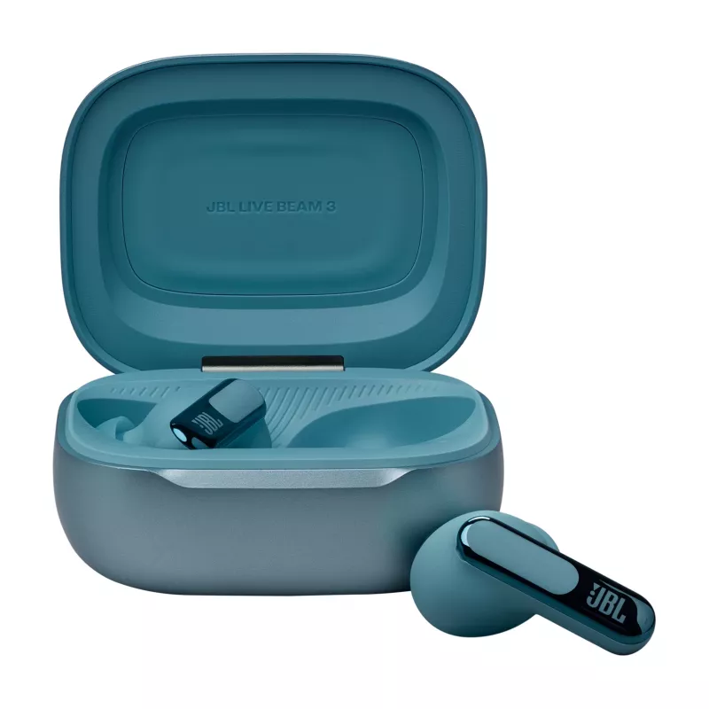 Headset JBL Live Beam 3 sem fios in-ear para chamadas/música/desporto/dia a dia Bluetooth azul