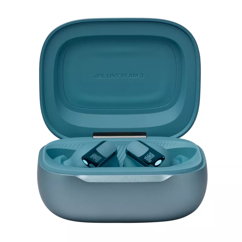 Headset JBL Live Beam 3 sem fios in-ear para chamadas/música/desporto/dia a dia Bluetooth azul