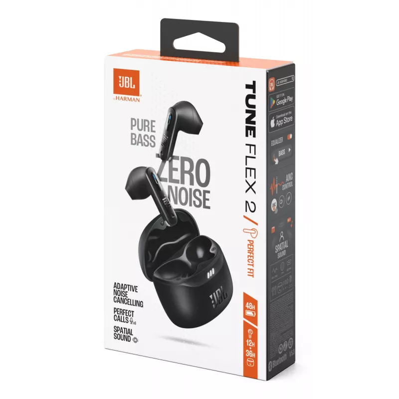Headset JBL Tune Flex 2 True Wireless Stereo (TWS) in-ear para chamadas/música Bluetooth preto