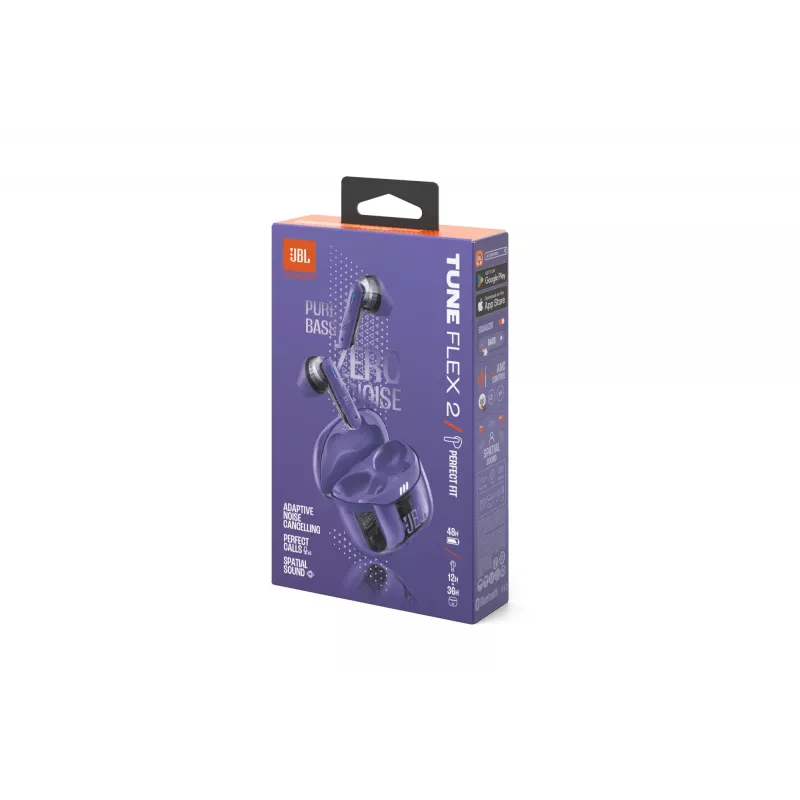 Headset JBL Tune Flex 2 Ghost Edition True Wireless Stereo (TWS) in-ear para chamadas/música Bluetooth lilás