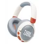 Headset JBL Junior 470NC sem fios com arco de cabeça para chamadas/música USB Type-C Bluetooth cinzento-claro, branco