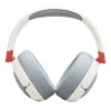 Headset JBL Junior 470NC sem fios com arco de cabeça para chamadas/música USB Type-C Bluetooth cinzento-claro, branco