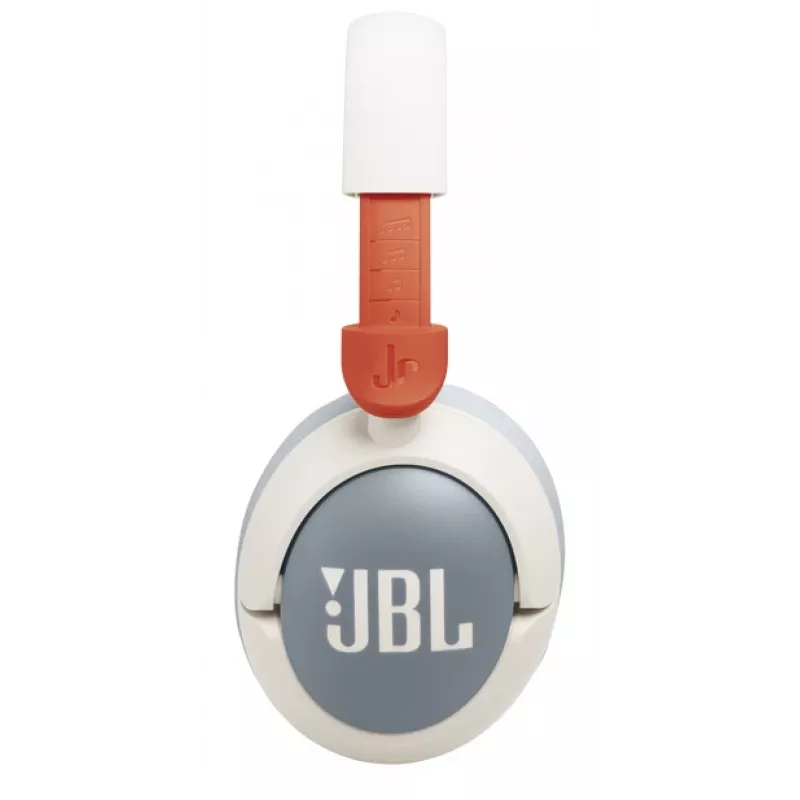 Headset JBL Junior 470NC sem fios com arco de cabeça para chamadas/música USB Type-C Bluetooth cinzento-claro, branco