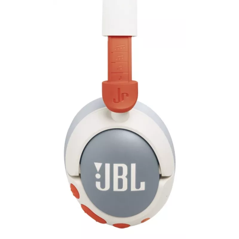 Headset JBL Junior 470NC sem fios com arco de cabeça para chamadas/música USB Type-C Bluetooth cinzento-claro, branco