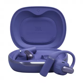 Auscultadores JBL Sense Pro TWS com gancho de orelha, Bluetooth, base de carregamento USB-C, 20–40000 Hz, azul, 95,2 g