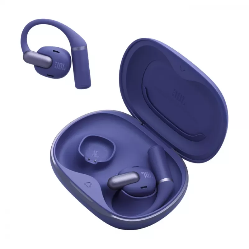 Auscultadores JBL Sense Pro TWS com gancho de orelha, Bluetooth, base de carregamento USB-C, 20–40000 Hz, azul, 95,2 g