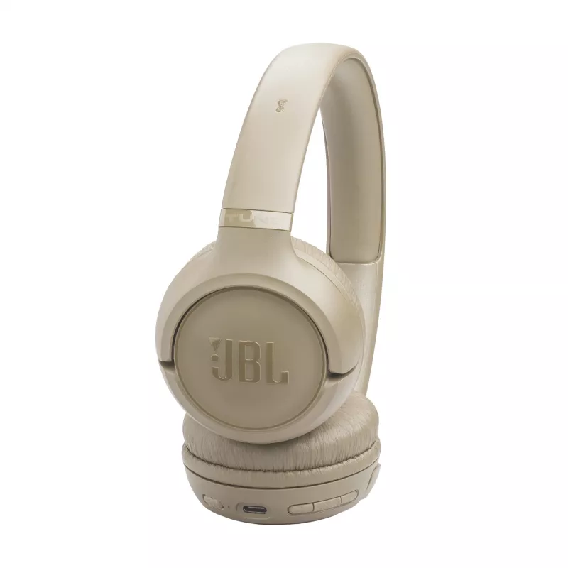 Headset JBL Tune 530BT sem fios com arco de cabeça para chamadas/música USB Type-C Bluetooth bege