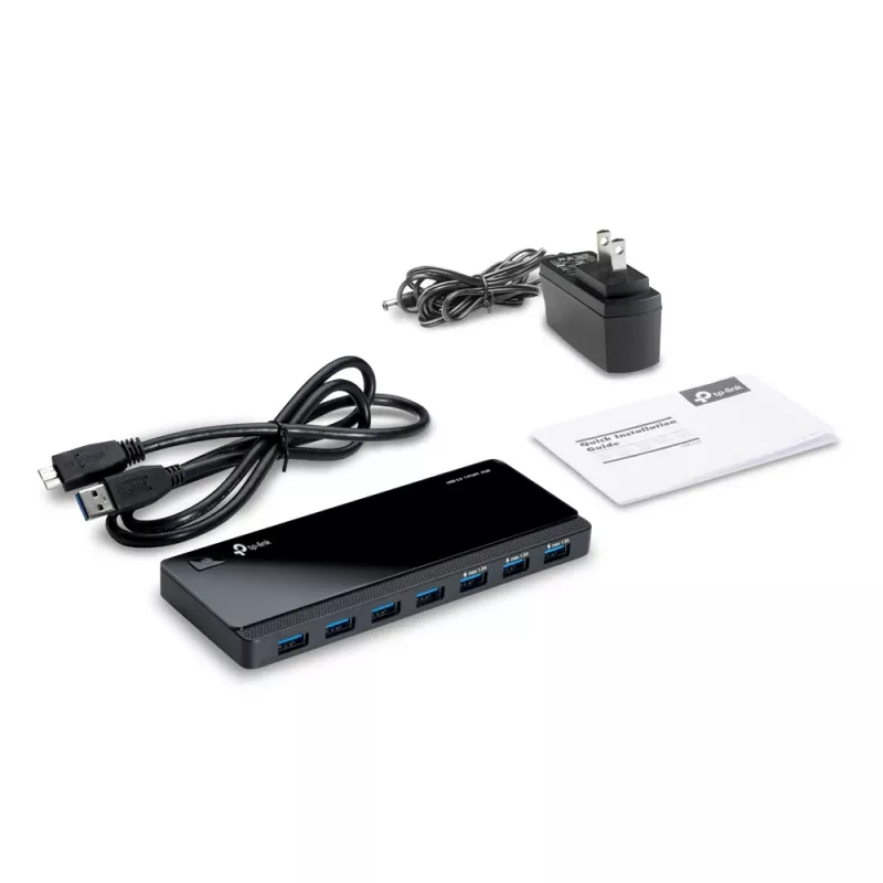 Hub de interfaces TP-Link UH700 USB 3.2 Gen 1 (3.1 Gen 1) Micro-B 5000 Mbit/s preto