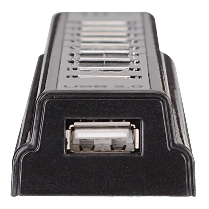 Hub USB Manhattan USB-A 10 portas, 480 Mbit/s, preto